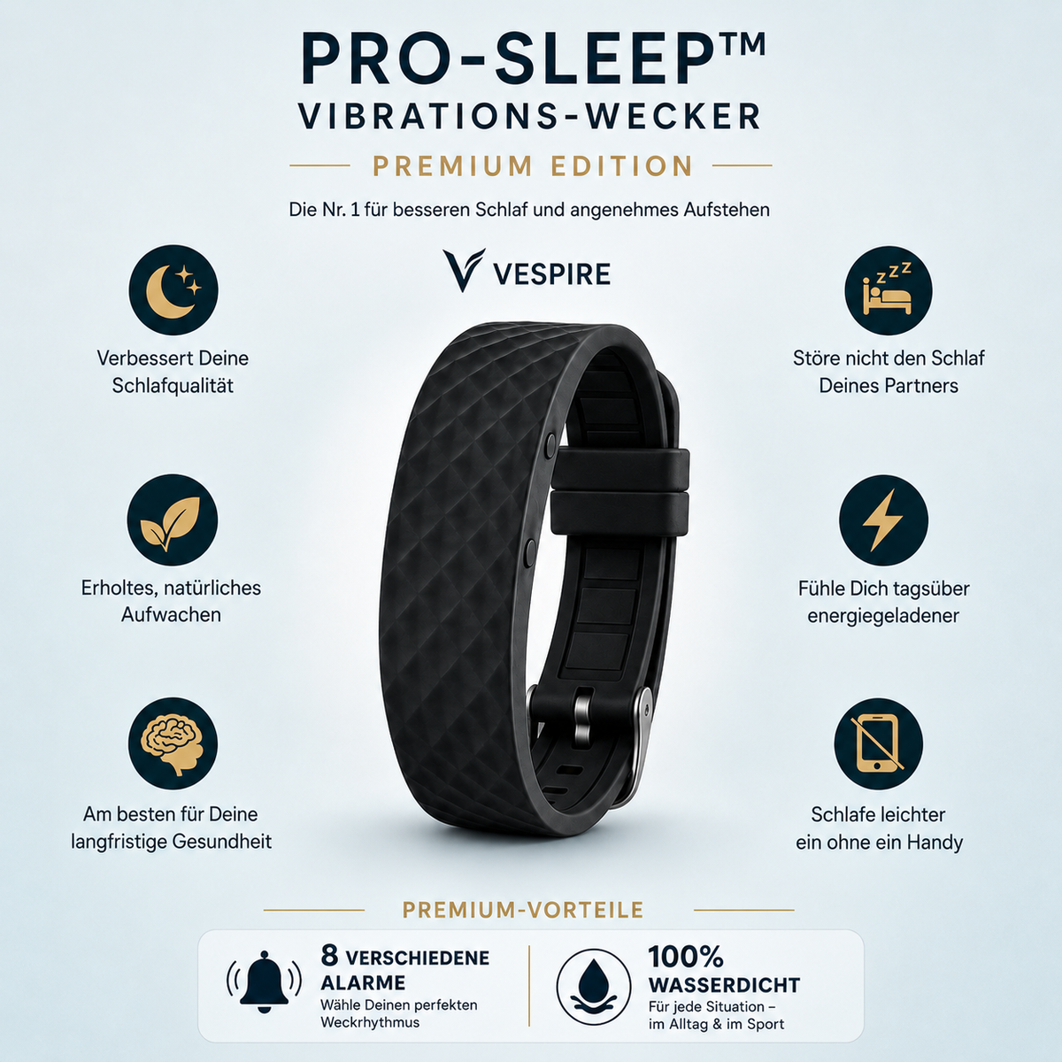 PRO-SLEEP™ Vibrations-Wecker – Premium-Edition und Vorteile
