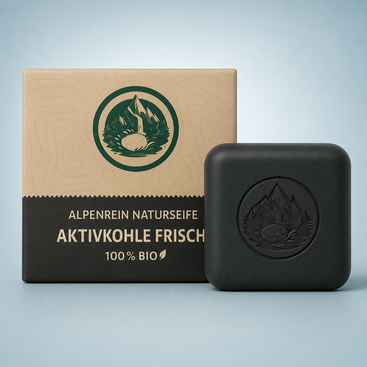 ALPENREIN™ - Naturseife – Variante Aktivkohle-Frische