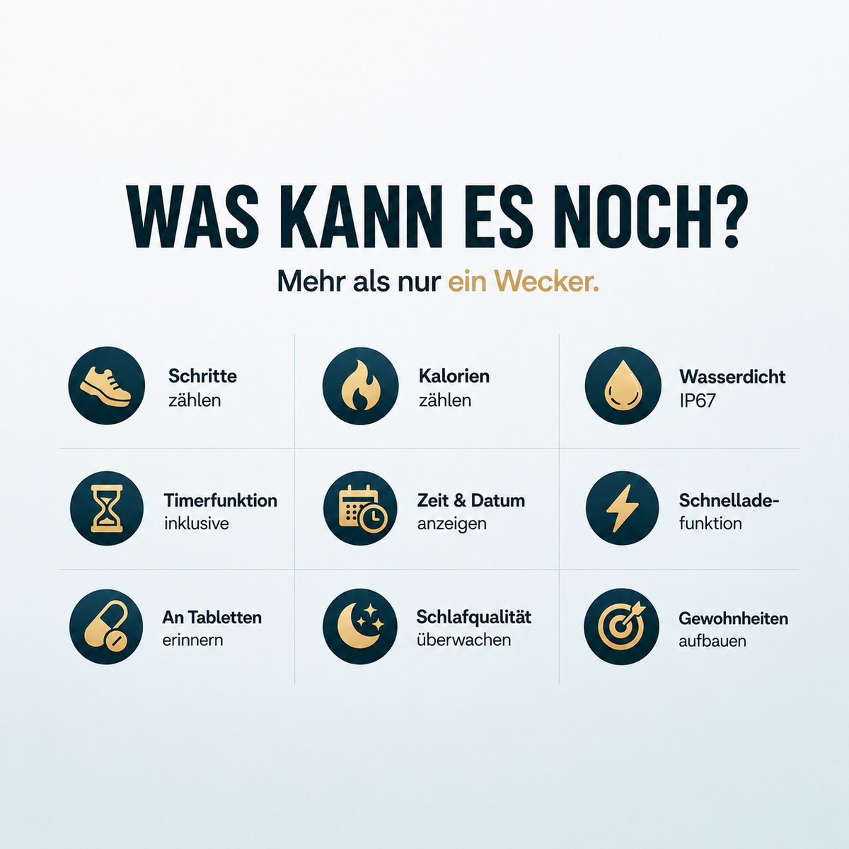 PRO-SLEEP™ Vibrations-Wecker – Funktionen im Überblick