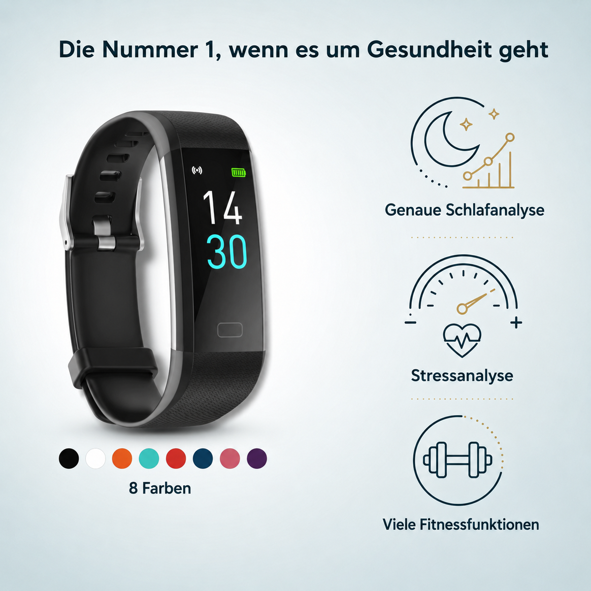 ERSATZ-BÄNDER (PRO-SLEEP™ - Smart Watch) – Funktionsübersicht