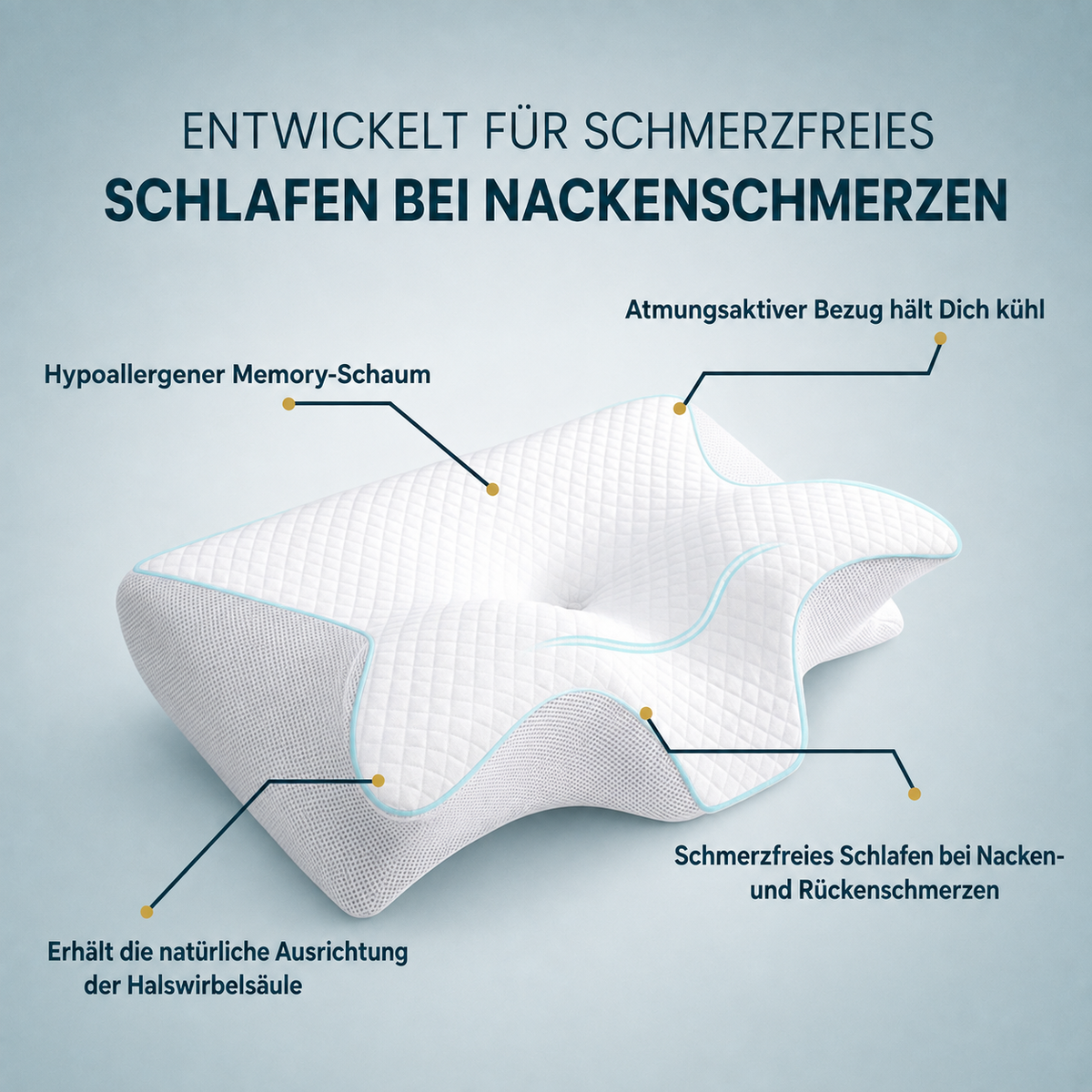 ERGO-CLOUD-PILLOW™ – Ergonomische Nackenunterstützung