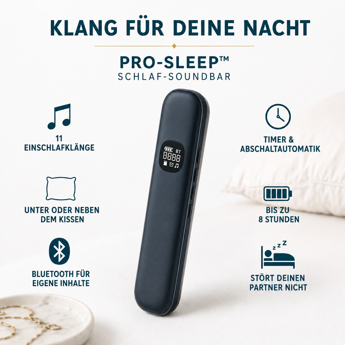 PRO-SLEEP™ - Schlaf-Soundbar – Vorteile im Überblick