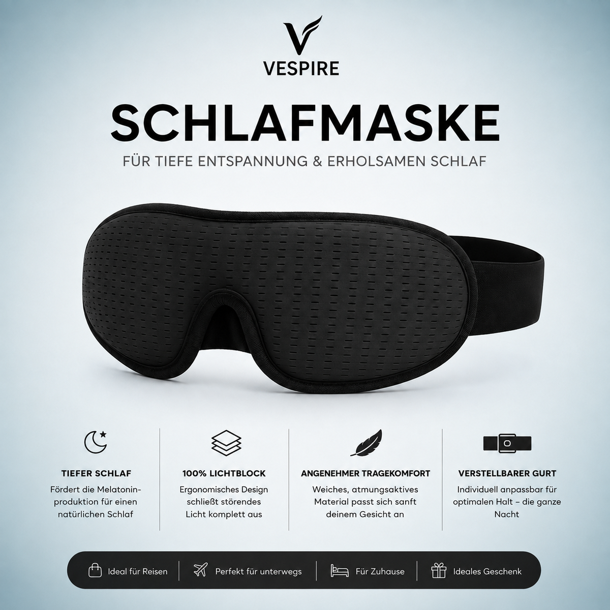 RELAX-SCHLAFMASKE™ – Vorteile im Überblick