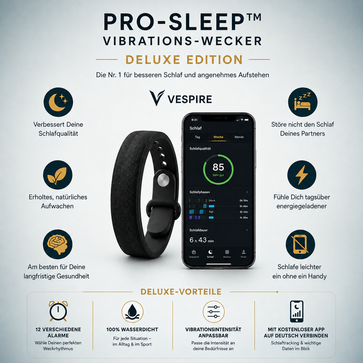 PRO-SLEEP Vibrationswecker