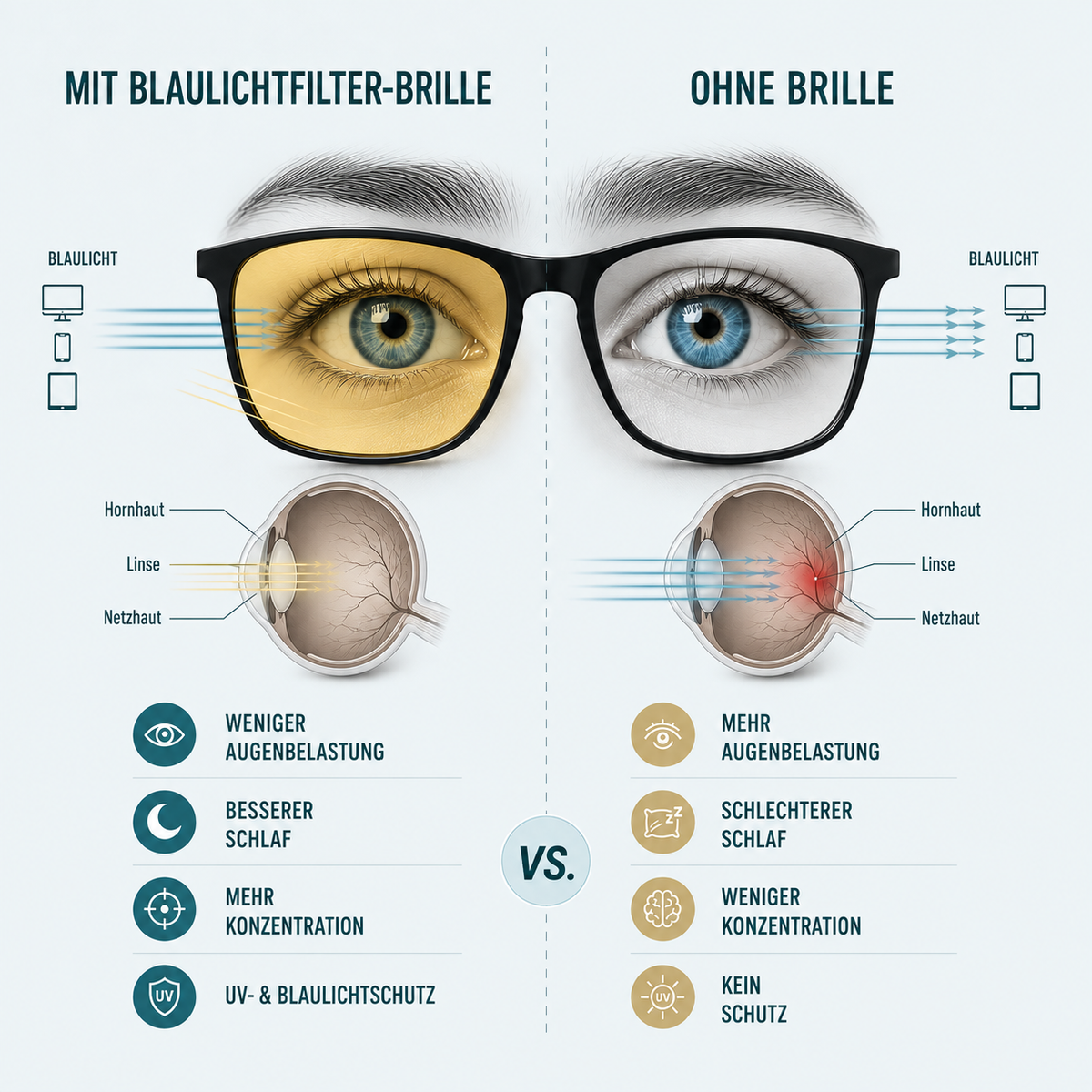 BLAULICHT-FILTER-BRILLE™ – Blaulicht-Filterwirkung