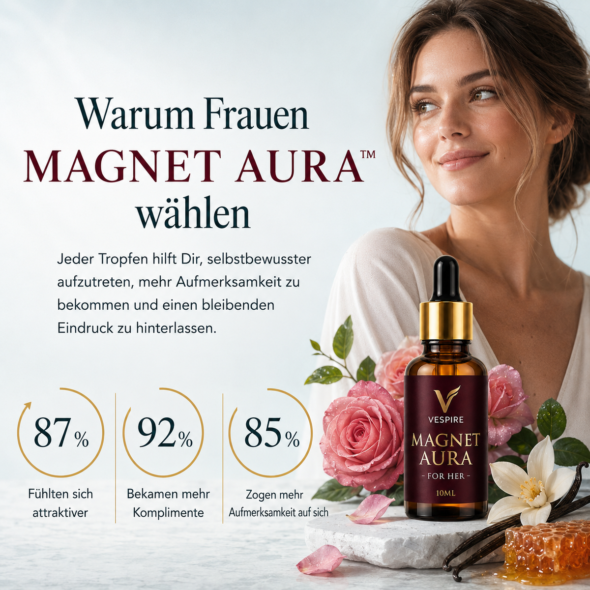 MAGNET-AURA™ FOR HER (Pheromon-Parfümöl) – Kundenbefragung