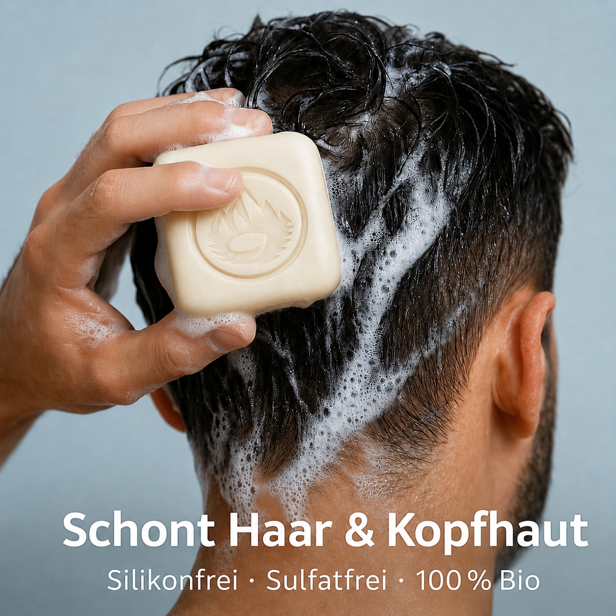 ALPENREIN™ - Naturseife – Anwendung für Haar und Kopfhaut