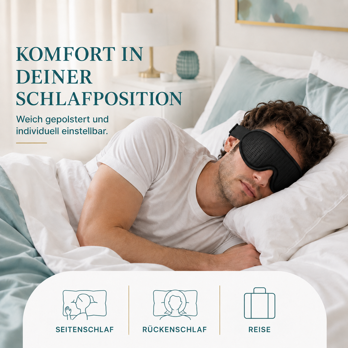 RELAX-SCHLAFMASKE™ – Schlafmaske beim Seitenschlafen