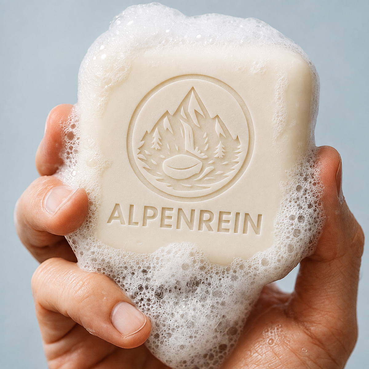 ALPENREIN™ - Naturseife – Schaum und Textur