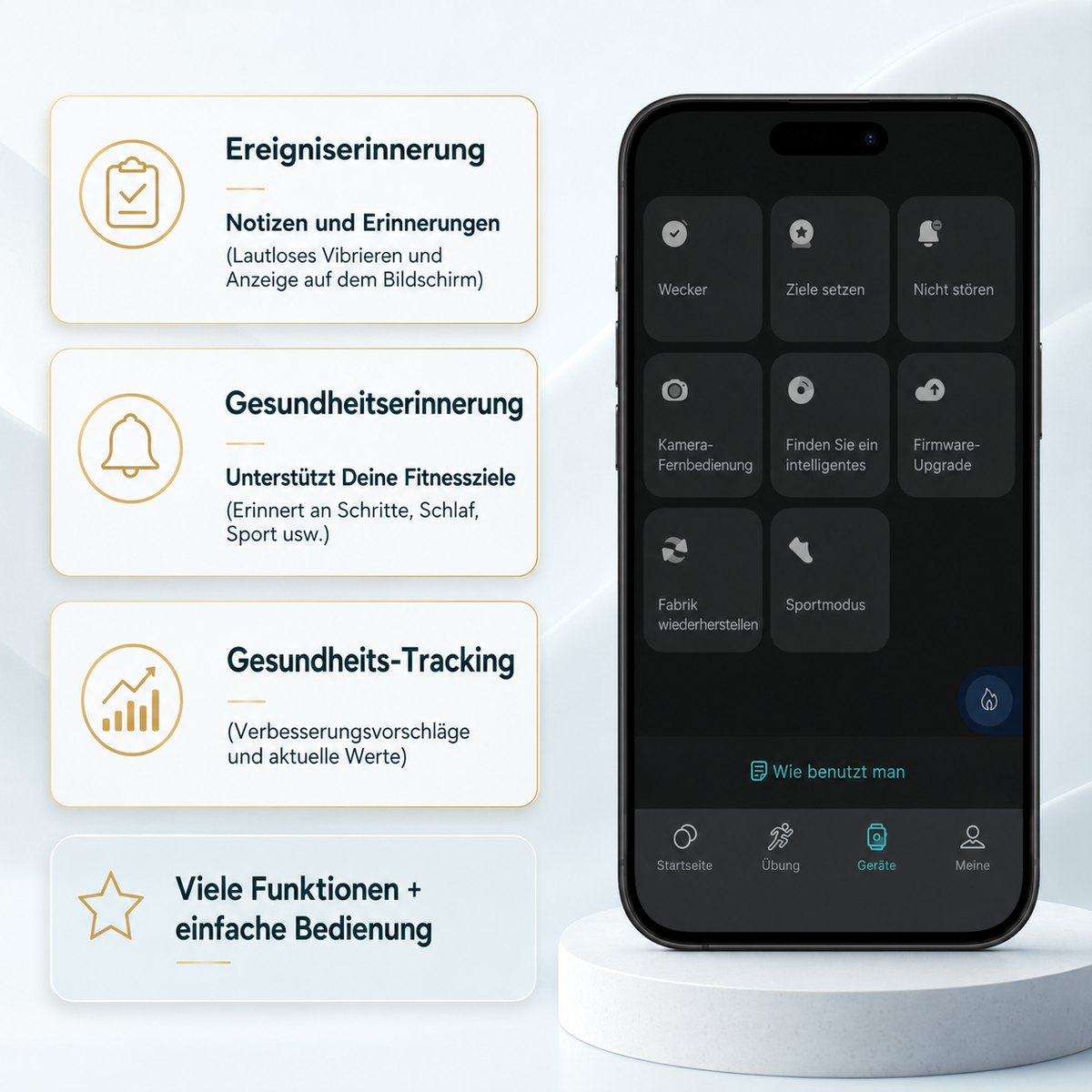 ERSATZ-BÄNDER (PRO-SLEEP™ - Smart Watch) – Funktionen der App