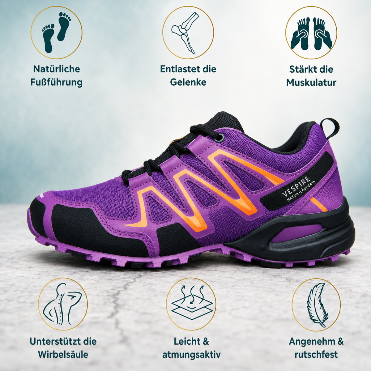 NATUR-LÄUFER™ - Ergonomischer Schuh – Farbvariante Lila