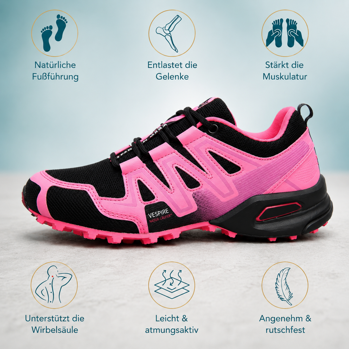 NATUR-LÄUFER™ - Ergonomischer Schuh – Farbvariante Pink